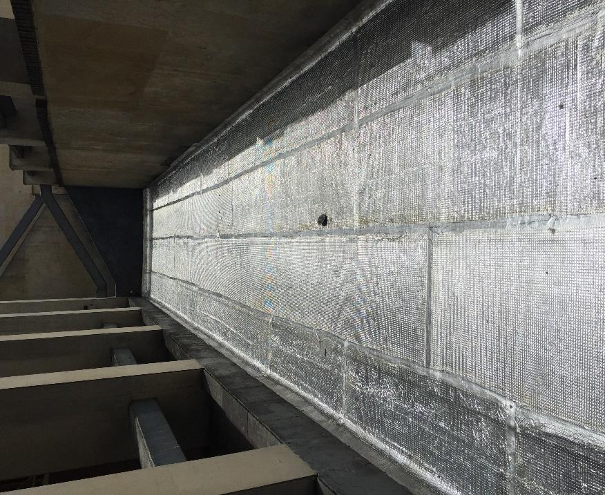 Detalle de impermeabilización de cubierta — obra de RR Construciviles